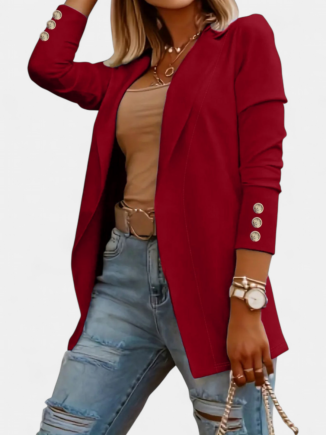 ODIN™ - Casual Long Sleeve Open Front Blazer