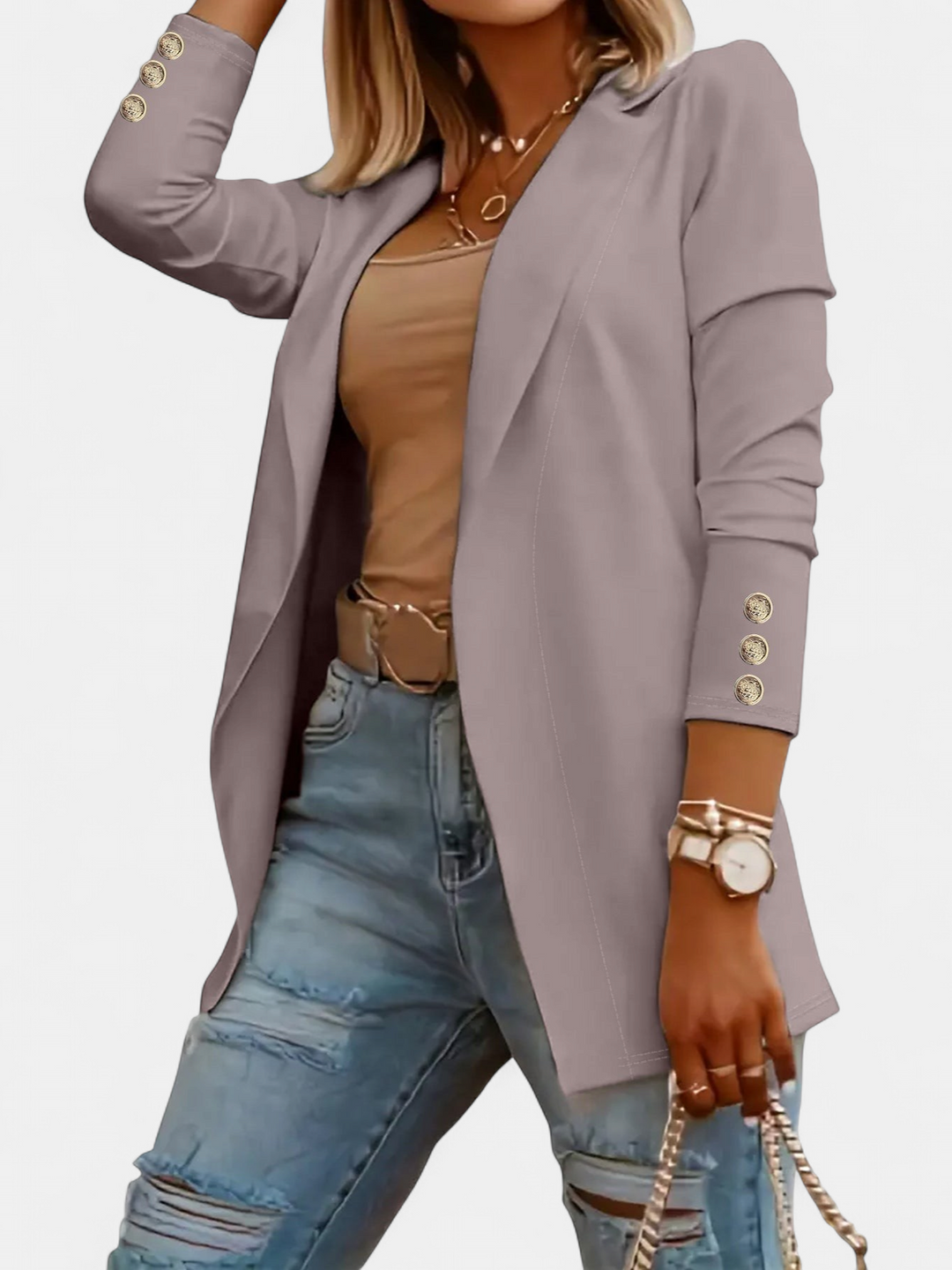 ODIN™ - Casual Long Sleeve Open Front Blazer