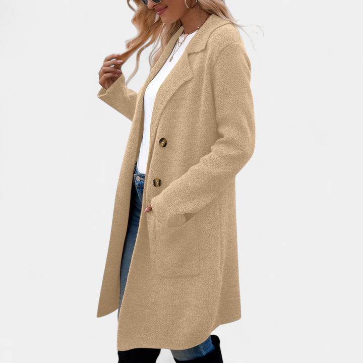 ZAHEKA™ - Casual Long Sleeve Mid Length Coat