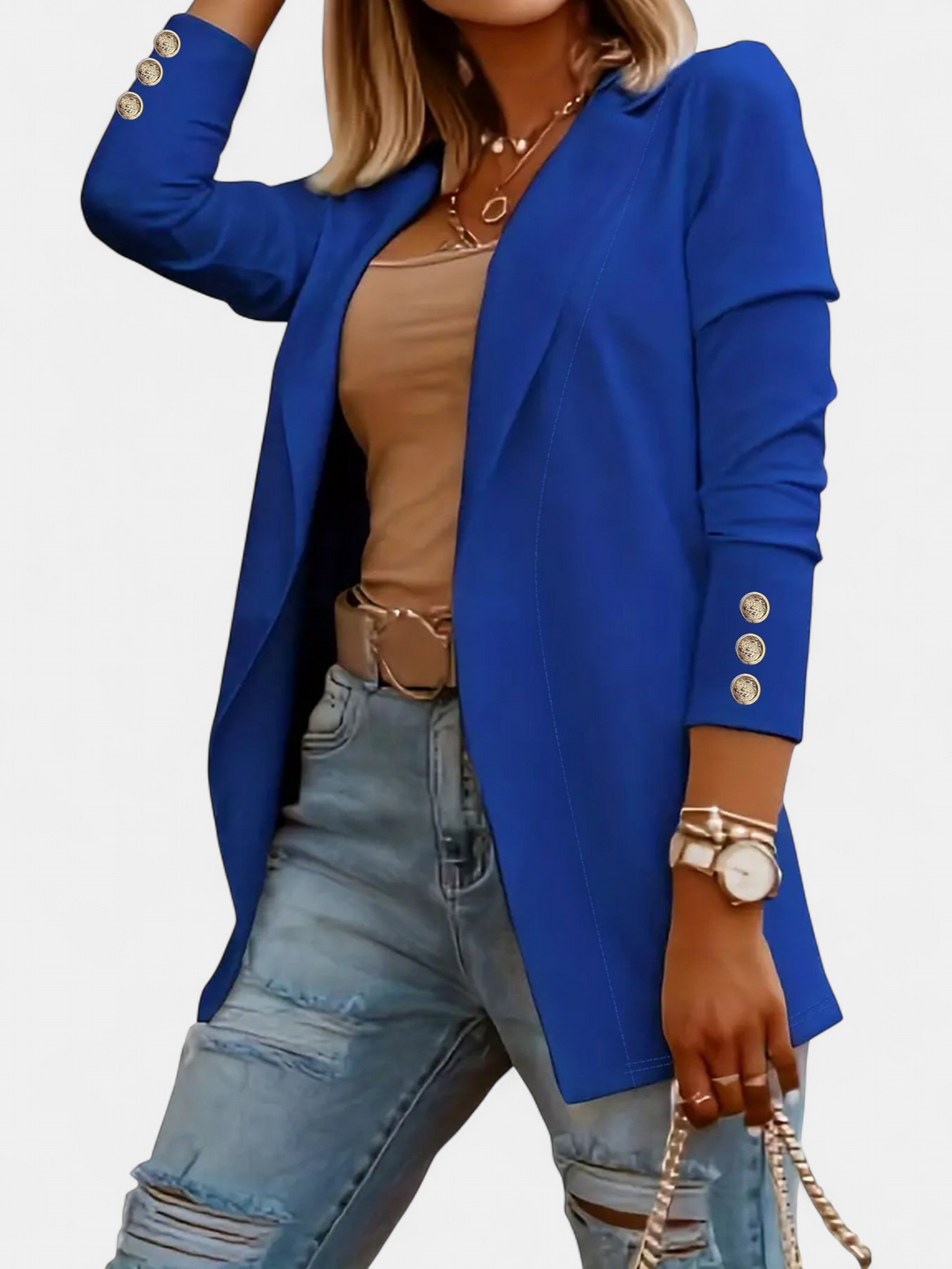 ODIN™ - Casual Long Sleeve Open Front Blazer