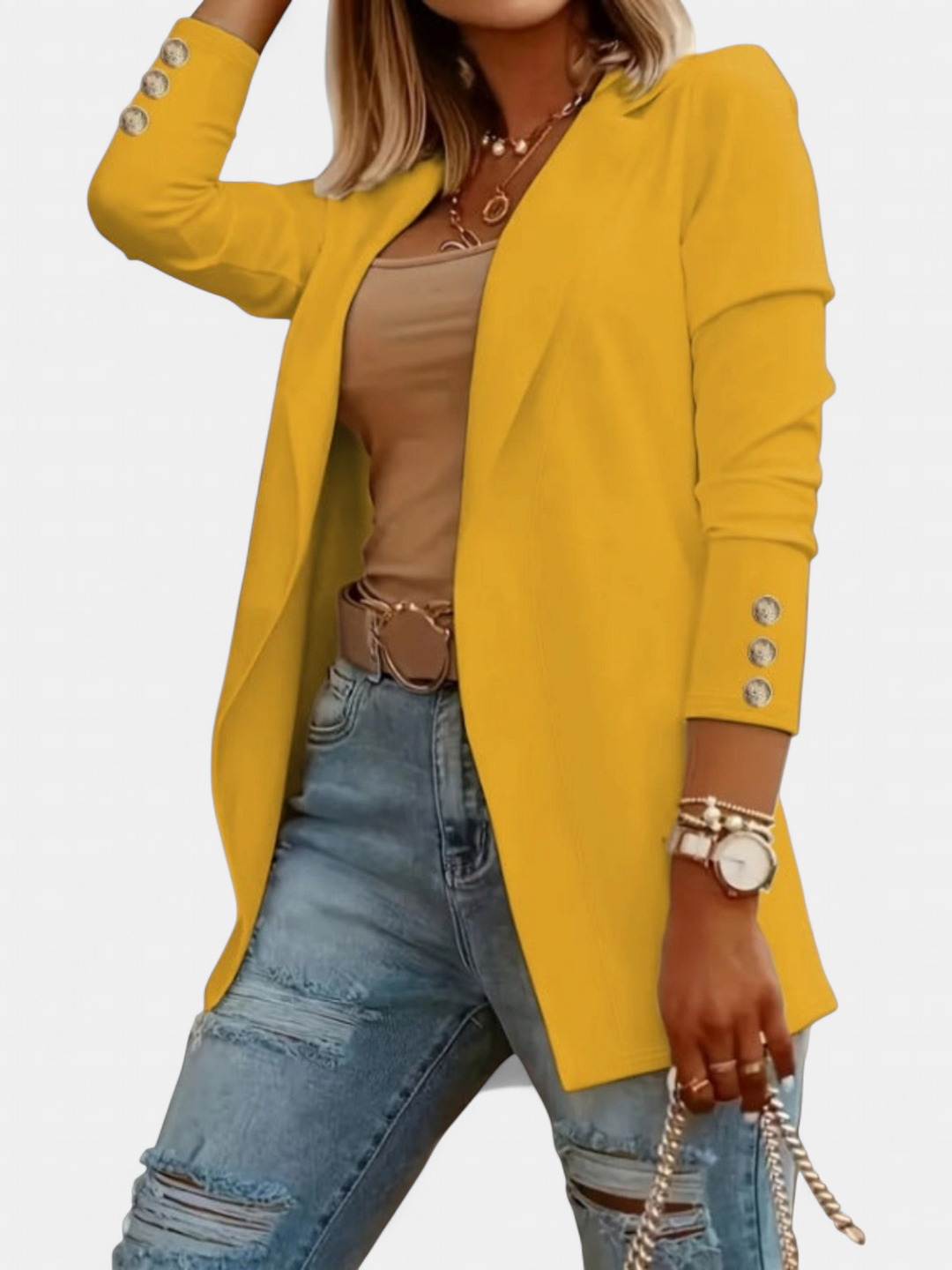 ODIN™ - Casual Long Sleeve Open Front Blazer