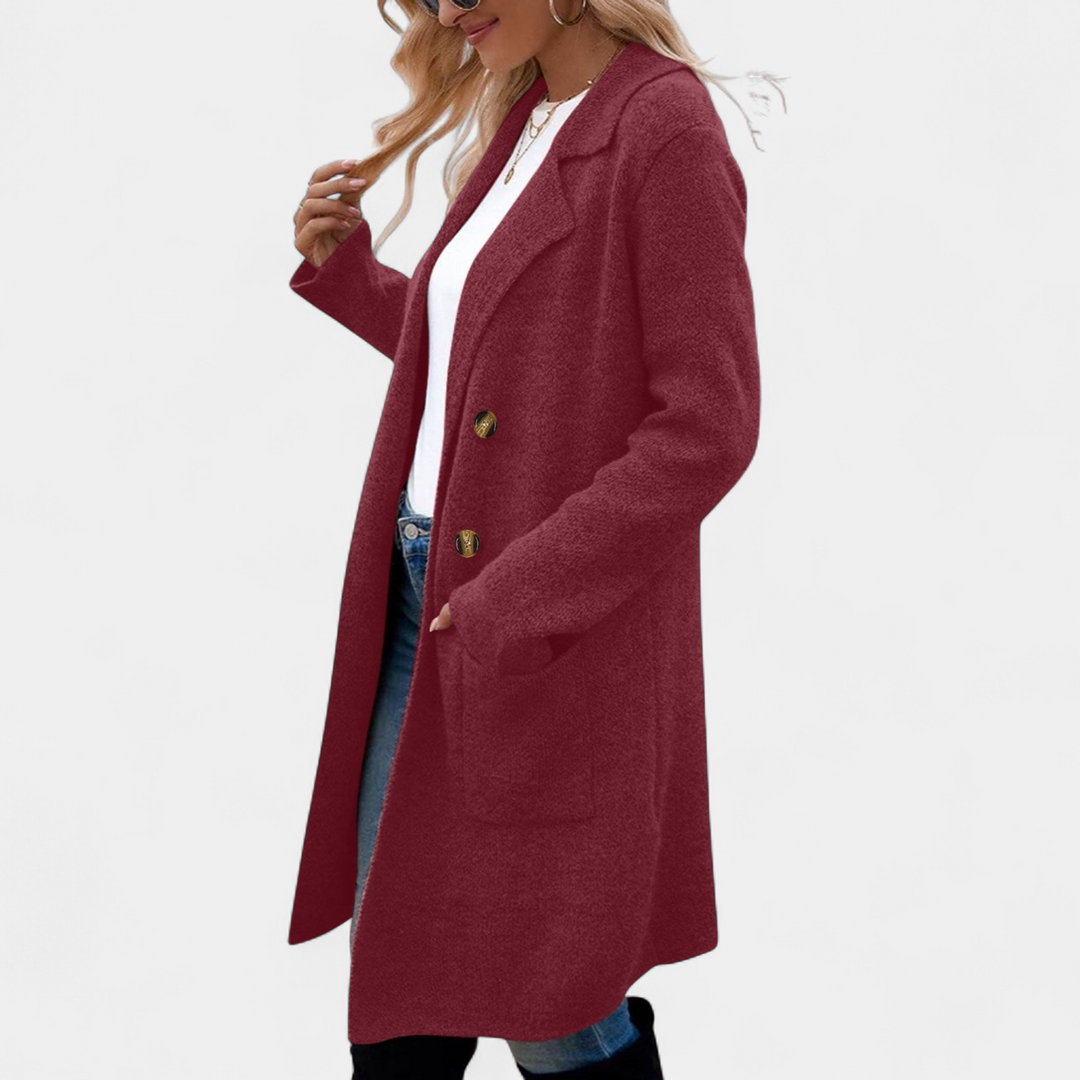 ZAHEKA™ - Casual Long Sleeve Mid Length Coat