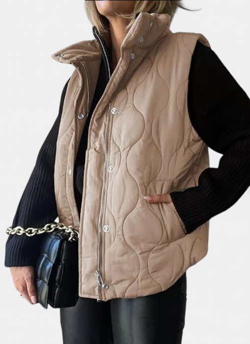OLIVIA™ - Women's Casual Oversized Puffer Vest with Stand Collar