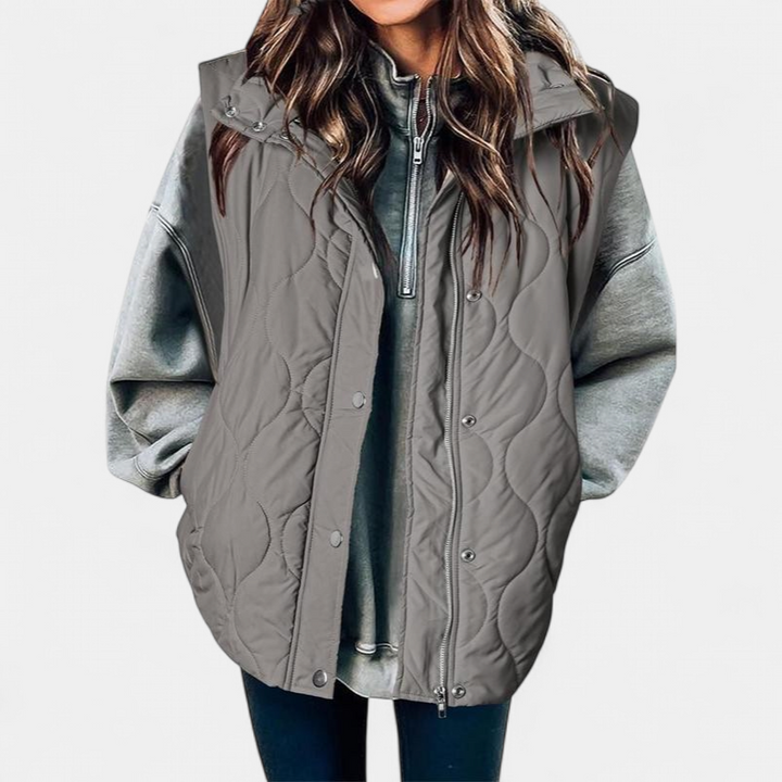 OLIVIA™ - Women's Casual Oversized Puffer Vest with Stand Collar