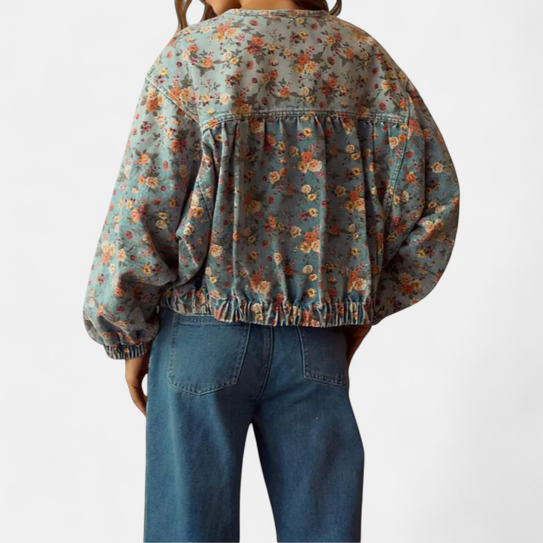 DAISIE™ – Y2K Floral Denim Jacket