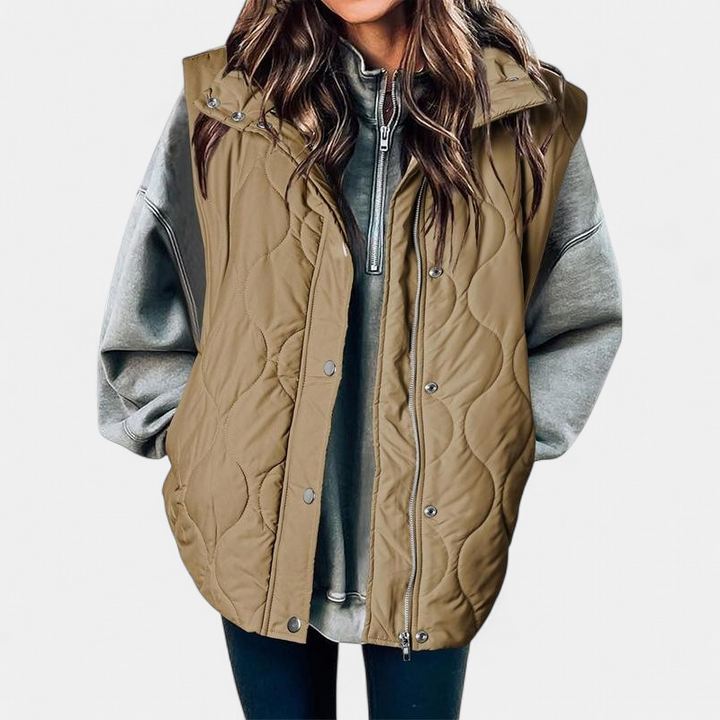 OLIVIA™ - Women's Casual Oversized Puffer Vest with Stand Collar