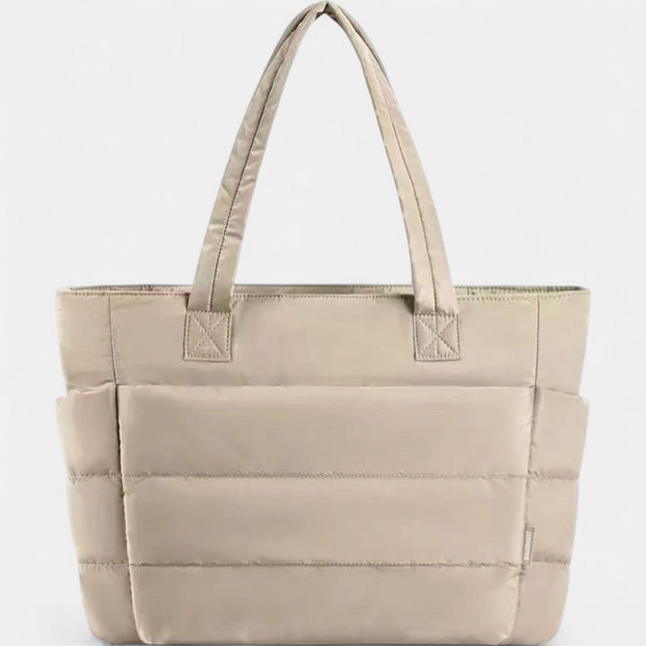 LILY™ - Cute Puffer Tote Bag with Laptop Compartment & Flower Print