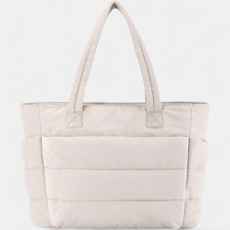 LILY™ - Cute Puffer Tote Bag with Laptop Compartment & Flower Print