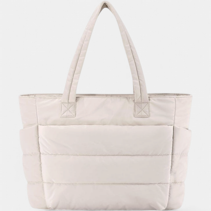 LILY™ - Cute Puffer Tote Bag with Laptop Compartment & Flower Print