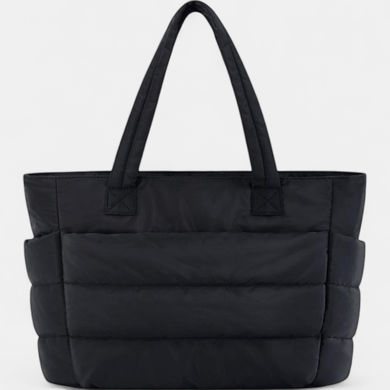 LILY™ - Cute Puffer Tote Bag with Laptop Compartment & Flower Print