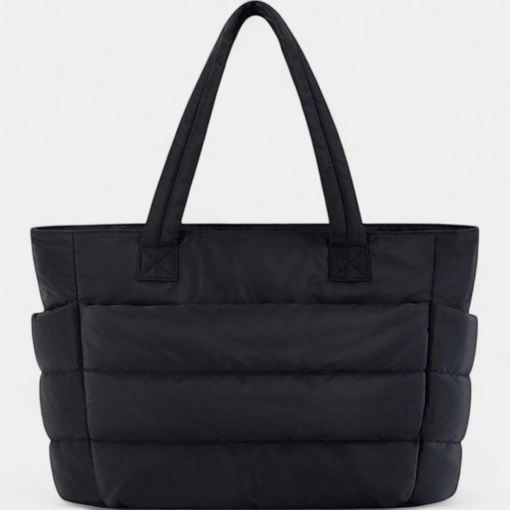 LILY™ - Cute Puffer Tote Bag with Laptop Compartment & Flower Print