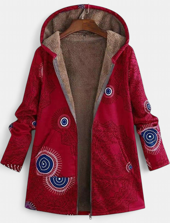 ZAHARA™ | Artistic Fleece-Lined Jacket