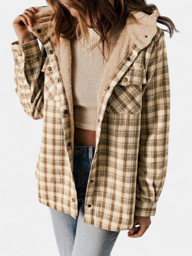 AMELIA™ - Women’s Plaid Hooded Flannel Jacket for Autumn & Winter