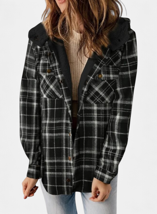 AMELIA™ - Women’s Plaid Hooded Flannel Jacket for Autumn & Winter