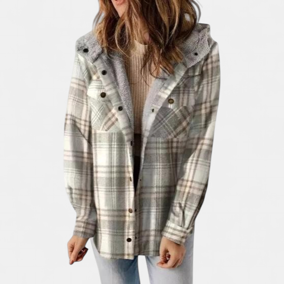 AMELIA™ - Women’s Plaid Hooded Flannel Jacket for Autumn & Winter