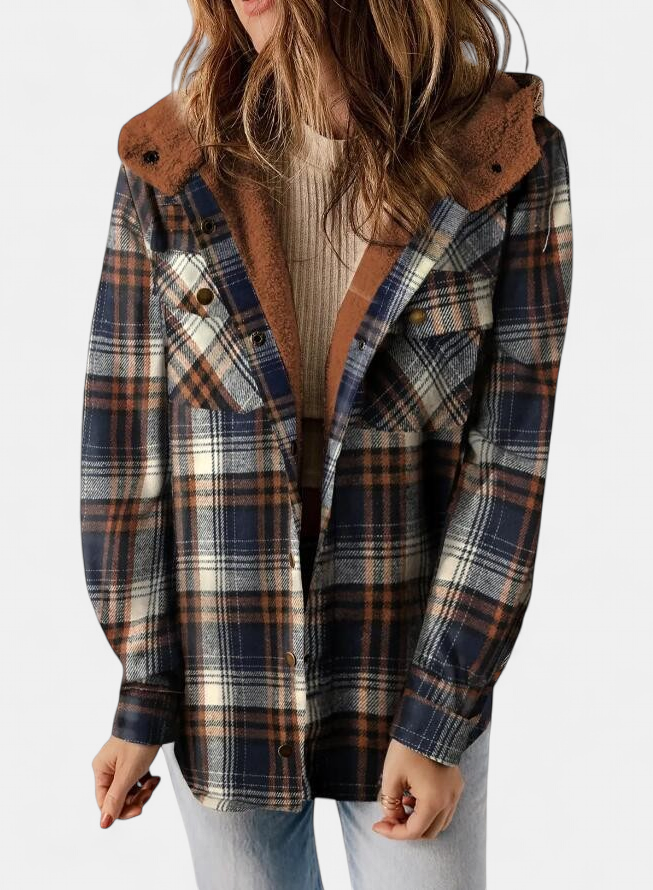 AMELIA™ - Women’s Plaid Hooded Flannel Jacket for Autumn & Winter