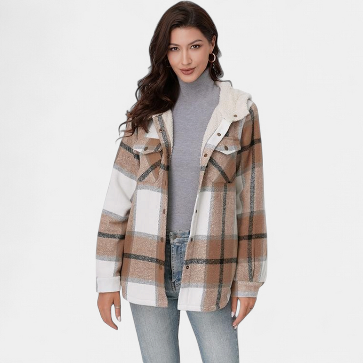 AMELIA™ - Women’s Plaid Hooded Flannel Jacket for Autumn & Winter