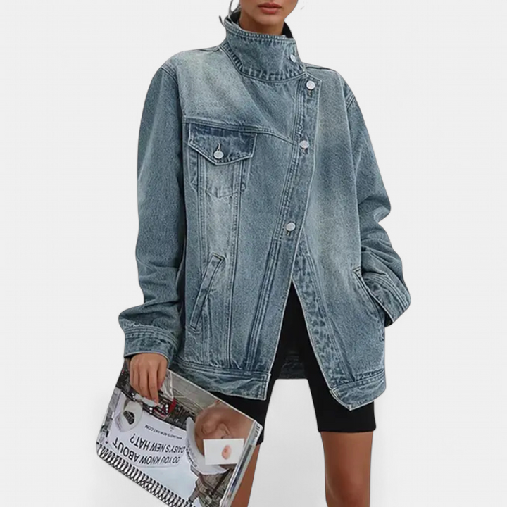 SARAH™ – Street Style Trendy Asymmetric Button Jacket