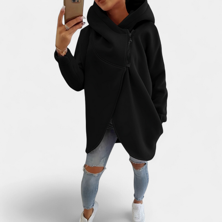 VANIA™ - Plus Size Half-Zip Pullover Hoodie