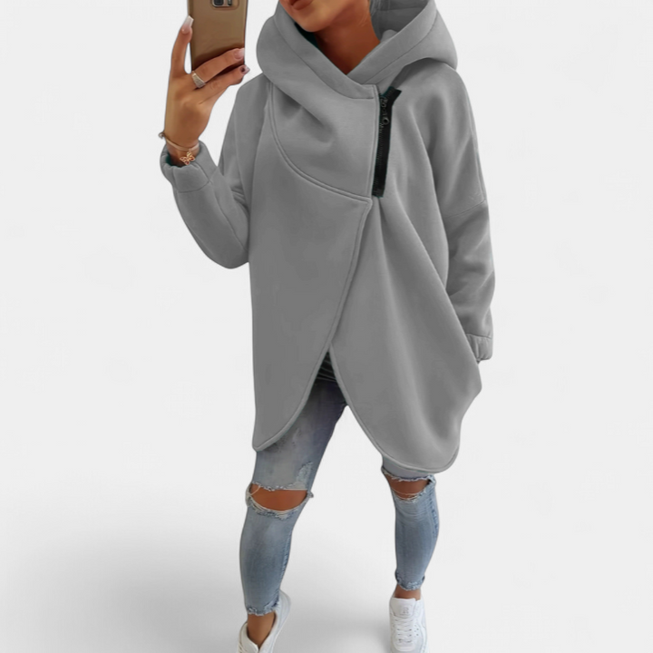 VANIA™ - Plus Size Half-Zip Pullover Hoodie