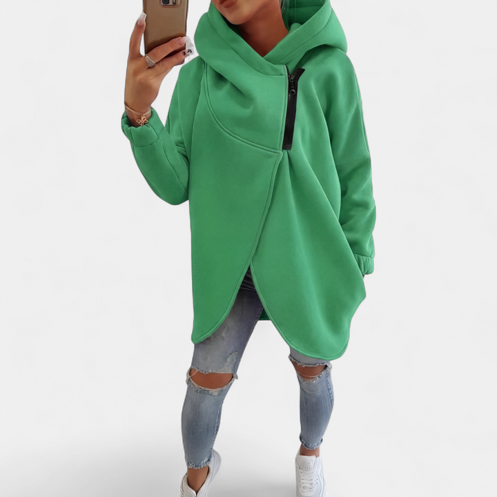 VANIA™ - Plus Size Half-Zip Pullover Hoodie